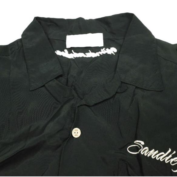 WIND AND SEA ウィンダンシー 日本製 Sandiego レーヨンオープンカラーシャツ L BLACK 半袖 開襟 アロハ トップス g15098 |  | 03