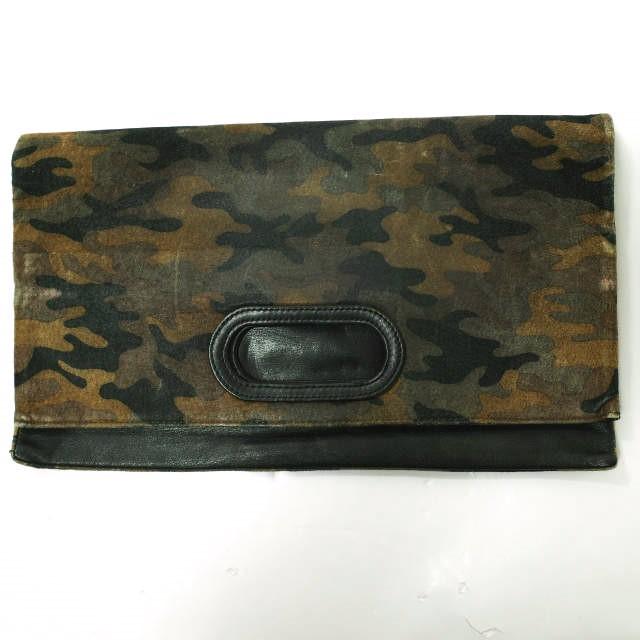 ISAMU KATAYAMA BACKLASH イサムカタヤマバックラッシュ SEDUCTION TRAP カモフラージュスエードクラッチバッグ BLACK/CAMO カバン g15104 |  | 01