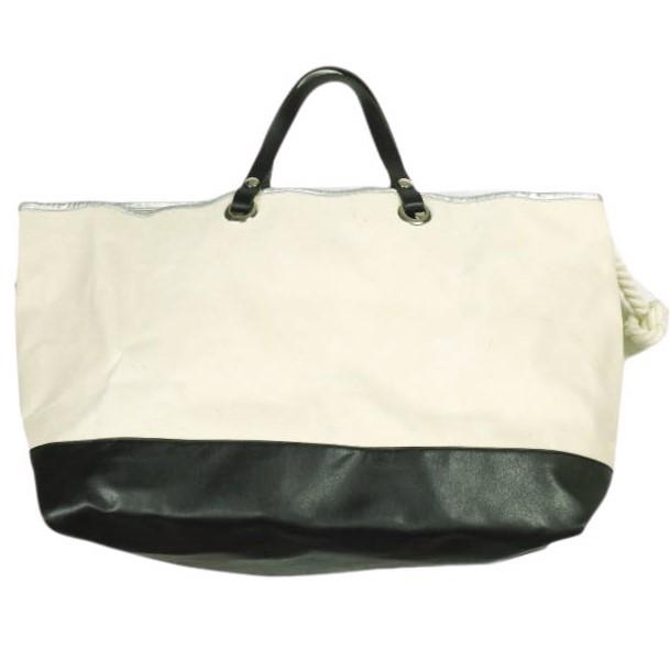 okyo tote 庵郷子 日本製 キャンバス x レザー トートバッグ 特大サイズ Natural カバン g15162 |  | 01