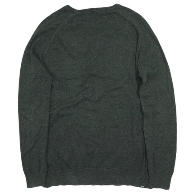 DENHAM デンハム Vガゼット付き ハイゲージコットン ラグランクルーネックニット 01-16-07-53-001 S グレー セーター プルオーバー |  | 01