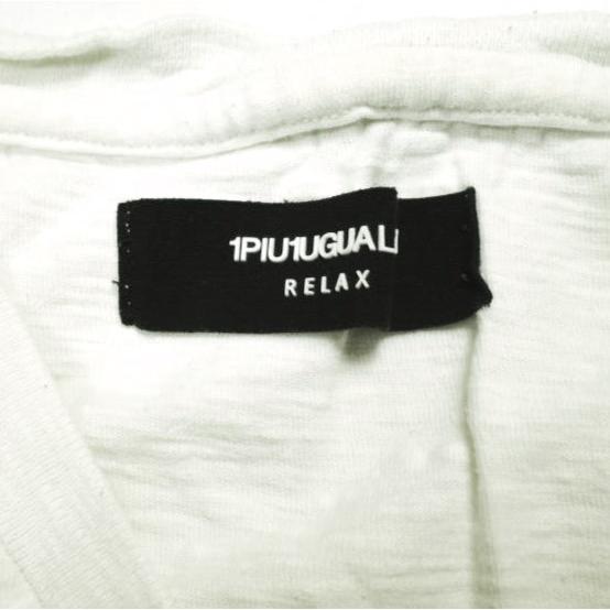 1piu1uguale3 RELAX ウノピゥウノウグァーレトレ リラックス 折り鶴ワンポイント刺繍 VネックTシャツ M ホワイト 半袖 トップス g15189 |  | 02