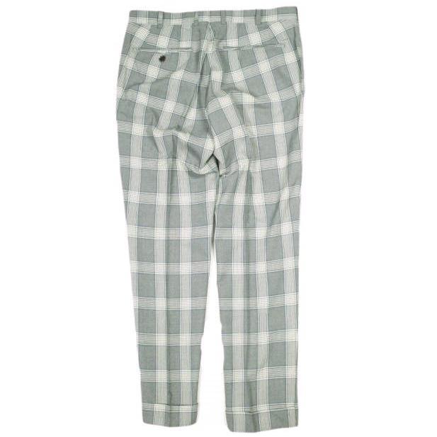 Tollegno 1900 トレーニョ グレンチェックスーツ 春夏モデル オーダーサイズ(M程度) グレー セットアップ ジャケット＆スラックス g15207 |  | 04