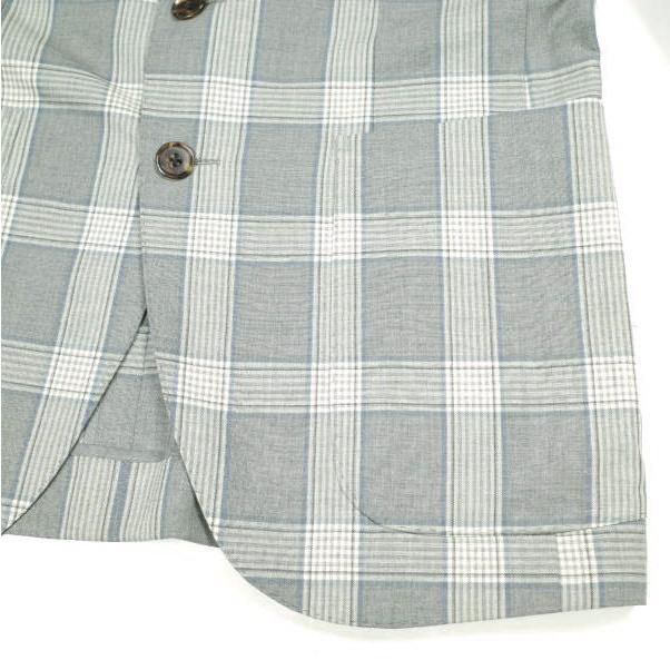 Tollegno 1900 トレーニョ グレンチェックスーツ 春夏モデル オーダーサイズ(M程度) グレー セットアップ ジャケット＆スラックス g15207 |  | 07