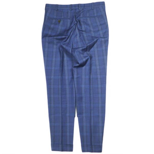 Tollegno 1900 トレーニョ グレンチェック3ピーススーツ 通年モデル オーダーサイズ ネイビー セットアップ ジャケット＆ジレ＆スラックス |  | 06