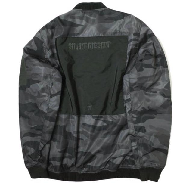 STAMPD スタンプド Camouflage Tech Zip Bomber Jacket カモフラージュボンバージャケット L Black Camo MA-1 フライト 中綿 g15231 |  | 01