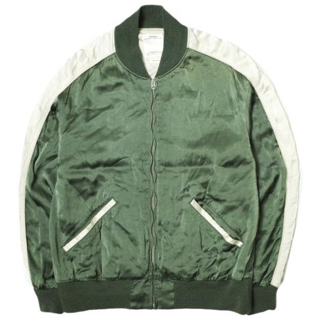 visvim ビズビム 21SS 日本製 DOUGLAS JKT ダグラスジャケット 0121105013021 2 OLIVE ダメージ加工 サテン スカジャン スーベニア g15275 | 
