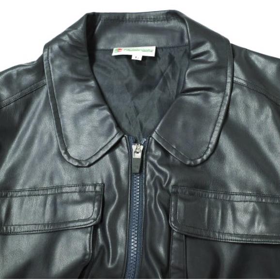 rajabrooke ラジャブルック 日本製 KULIT BUATAN フェイクレザージャケット L NAVY 革ジャン アウター g15314 |  | 03