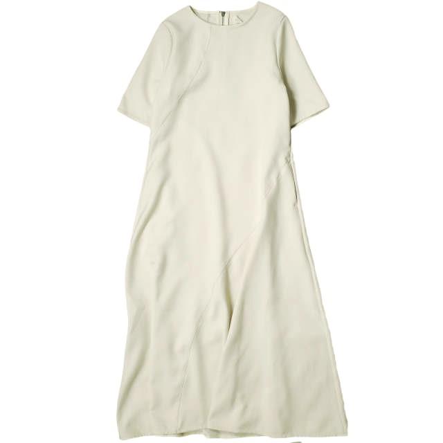 TO UNITED ARROWS ユナイテッドアローズ 日本製 P FLA MAXI ONE PIECE 二重織カルゼマキシワンピース 1583-699-0060 M Off White g15329 | 