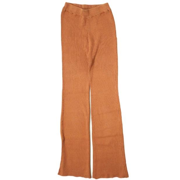 PERVERZE パーバーズ 20SS Cotton Rib Line Pants コットンリブラインパンツ 0120010503 Free オレンジ カットオフ イージー フレア g15332 | 