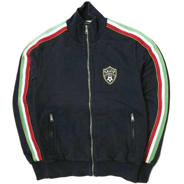 DOLCE＆GABBANA ドルチェアンドガッバーナ CALCIO ジップアップスウェット G9G99G G7Q29 46 ネイビー 裏毛 ジャージー セリエA サッカー | 