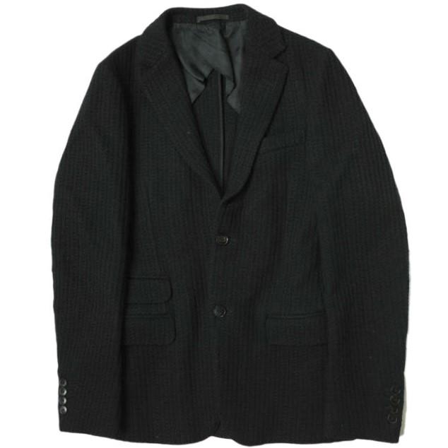 GUCCI グッチ イタリア製 鍵編みニット2Bジャケット 4JPU51 1DIJF0 7-44R ブラック テーラード アンコン アウター g15420 | 