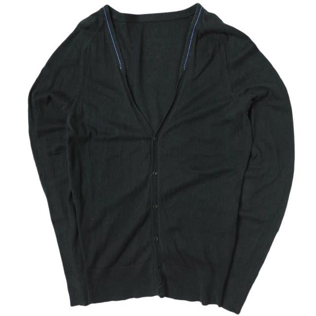 DIESEL ディーゼル コットンウール ハイゲージVネックカーディガン M ネイビー ニット ライン トップス g15429 | 