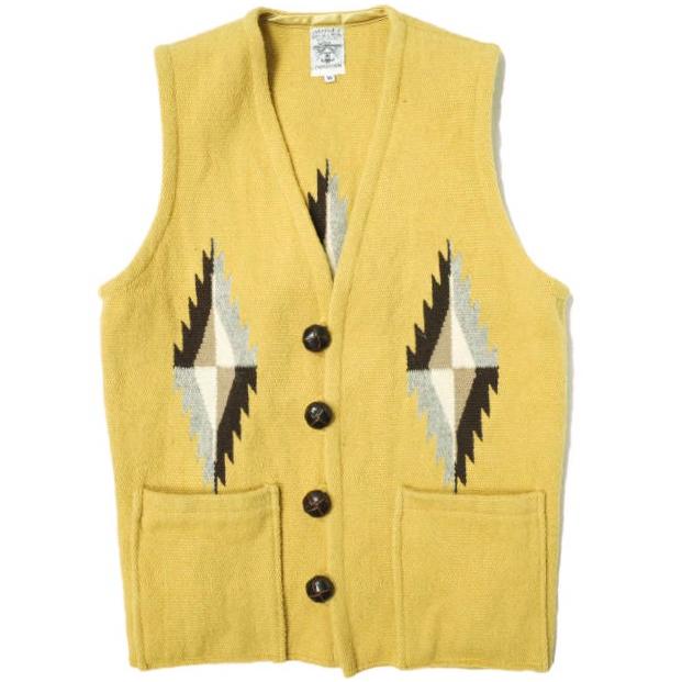 ORTEGA’S オルテガ CHIMAYO VEST チマヨベスト 36 イエロー ジレ スクエアフロント ネイティブ トップス g15485