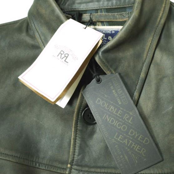 RRL ダブルアールエル INDIGO LEATHER CAR COAT インディゴ RRL ダブルアールエル INDIGO LEATHER CAR COAT インディゴ