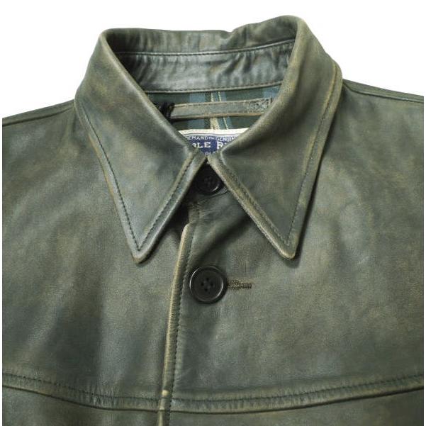 RRL ダブルアールエル INDIGO LEATHER CAR COAT インディゴ RRL ダブルアールエル INDIGO LEATHER CAR COAT インディゴ