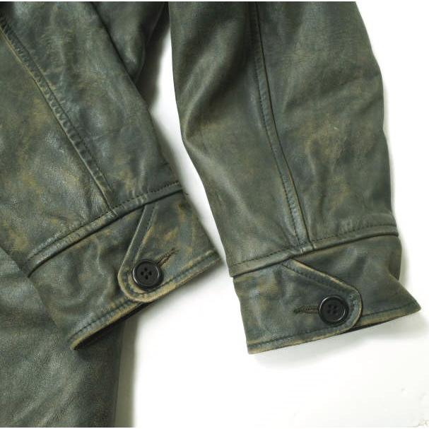 RRL ダブルアールエル INDIGO LEATHER CAR COAT インディゴ RRL ダブルアールエル INDIGO LEATHER CAR COAT インディゴ
