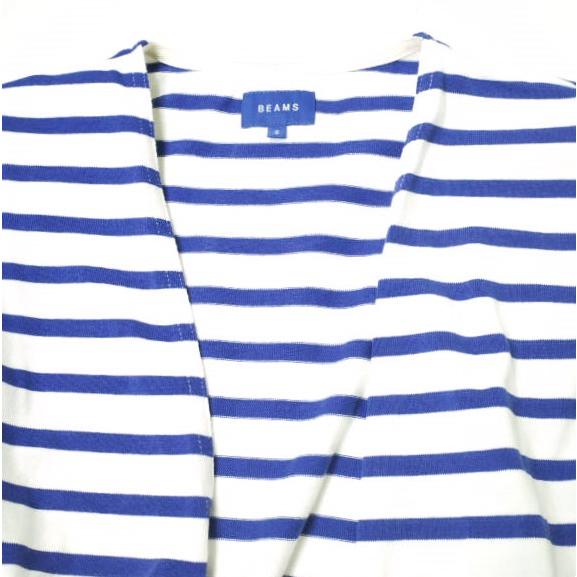 BEAMS ビームス 22SS カットオフカーディガン 11-03-0140-458 S WHITE/BLUE ボーダー トップス g15520 |  | 04