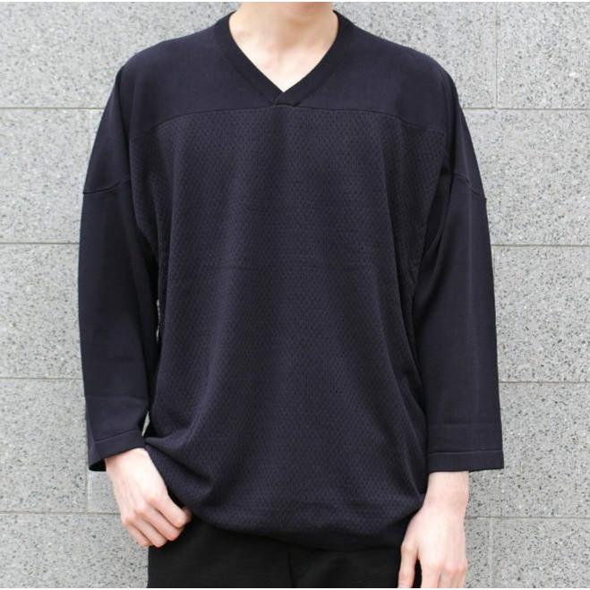 COMOLI コモリ コットンシルクメッシュニット M01-06003 3 NAVY