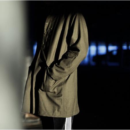 MOJITO モヒート 日本製 NORMANDY SMOCK ノルマンディスモック 2085-2501 L OLIVE スタンドカラー プルオーバー アウター【中古】【MOJITO】 MOJITO モヒート 日本製 NORMANDY SMOCK ノルマンディスモック 2085