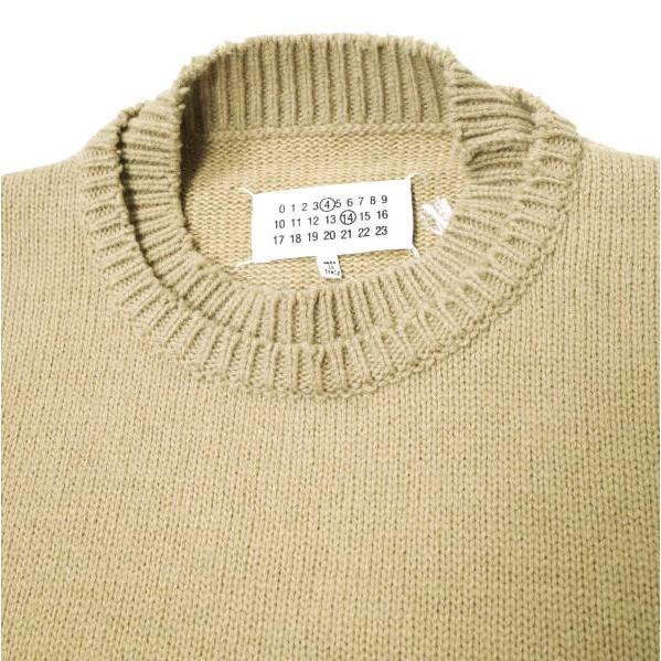 MAISON MARGIELA 4 14 メゾンマルジェラ 22AW Elbow Patch Sweater 5G エルボーパッチクルーネックニット SI1GP0001 S18064 S BEIGE g15625 |  | 04