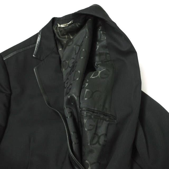 DOLCE＆GABBANA ドルチェアンドガッバーナ イタリア製 MARTINI レザーパイピングジャケット G2445T 46 ブラック 2B テーラード g15650 |  | 05