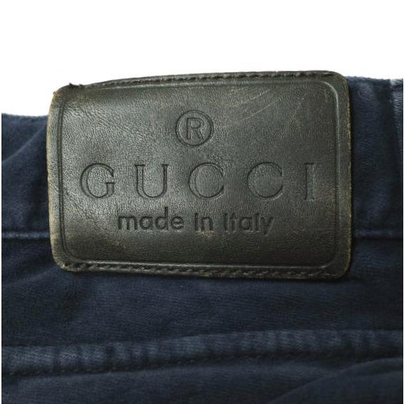 GUCCI グッチ イタリア製 サイドラインモールスキンパンツ 300236 XZ758 44 ネイビー スリムテーパード 5ポケット ボトムス g15658 |  | 06