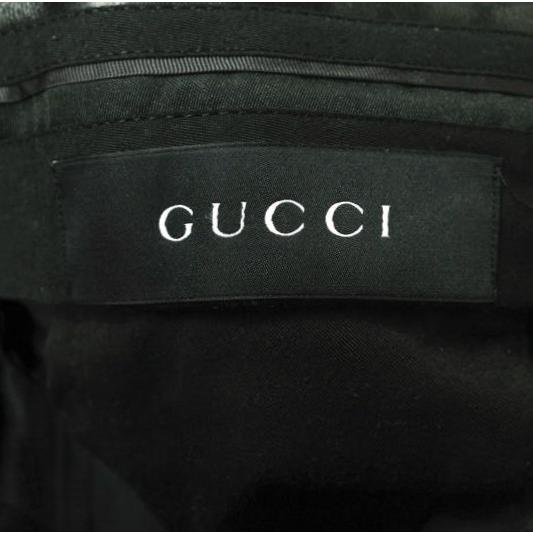 GUCCI グッチ イタリア製 レザーコンビ スリムベロアパンツ 352985 Z4716 46 ネイビー/ブラック ベルベット ボトムス g15659 |  | 02