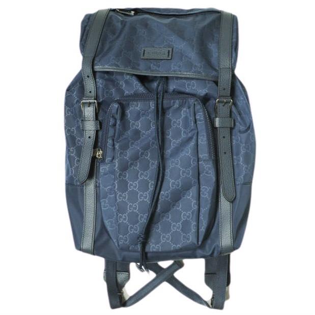 GUCCI グッチ イタリア製 GGナイロン バックパック 387071 498879 ネイビー リュックサック デイパック カバン g15661 |  | 01