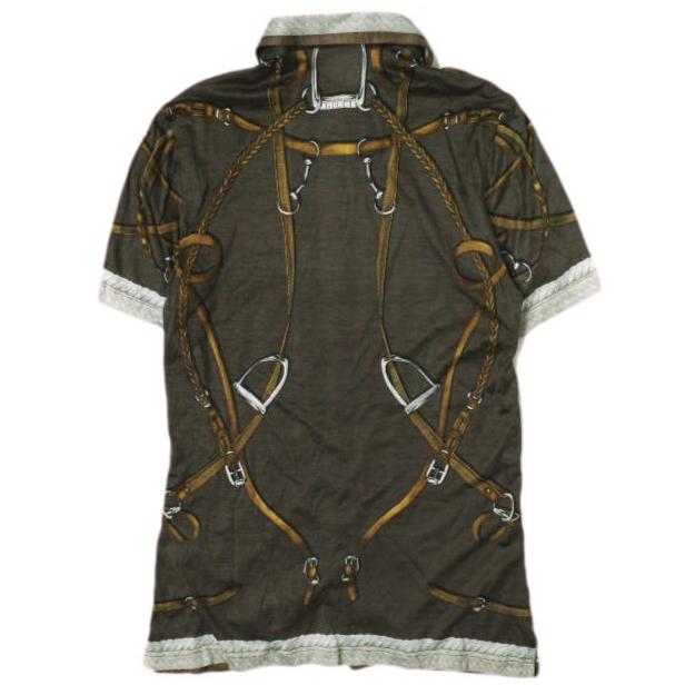 GUCCI グッチ イタリア製 2010年製 ホースビット柄 コットンシルクショートスリーブシャツ 259173 Z7720 40(15 3/4) ブラウン 半袖 g15684 |  | 01