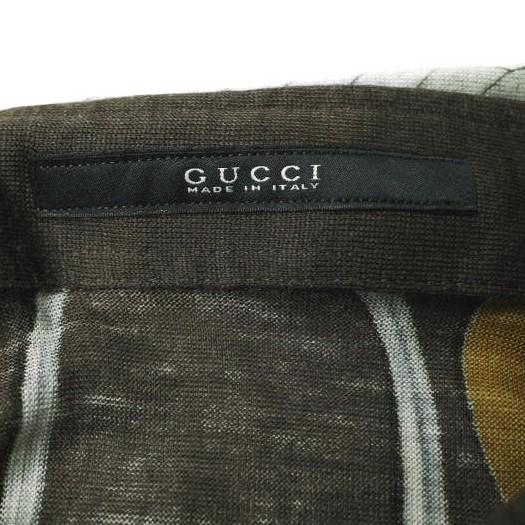 GUCCI グッチ イタリア製 2010年製 ホースビット柄 コットンシルクショートスリーブシャツ 259173 Z7720 40(15 3/4) ブラウン 半袖 g15684 |  | 02