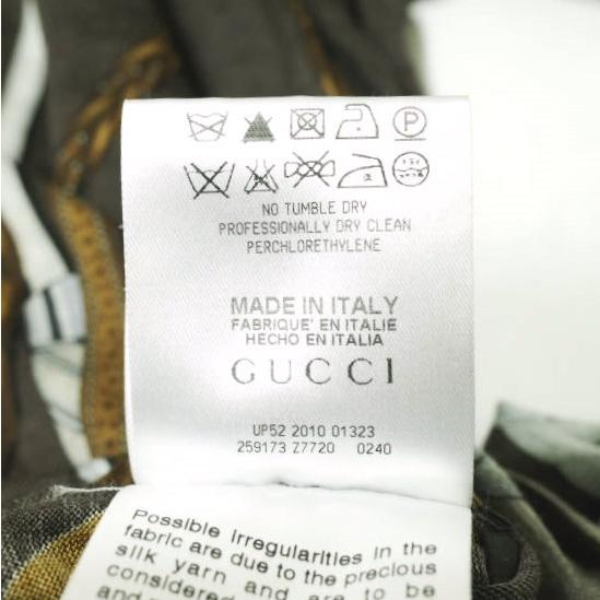 GUCCI グッチ イタリア製 2010年製 ホースビット柄 コットンシルクショートスリーブシャツ 259173 Z7720 40(15 3/4) ブラウン 半袖 g15684 |  | 06