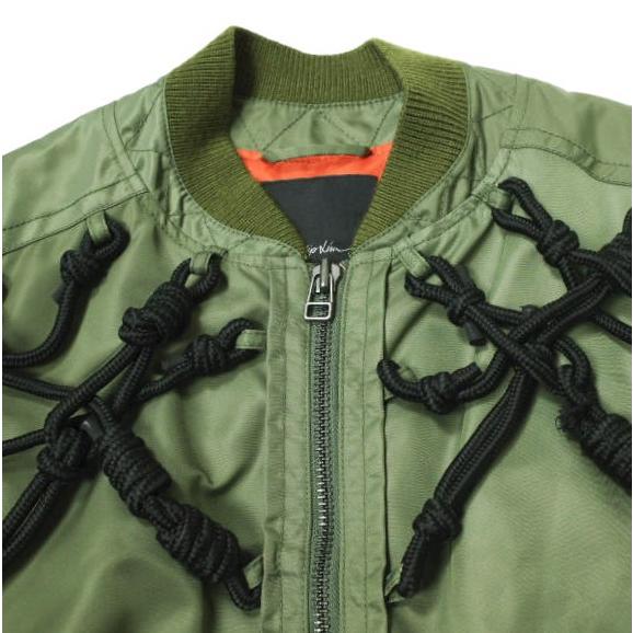3.1 Phillip Lim スリーワン フィリップリム 15AW Knotted Harness Bomber Jacket ロープデザイン ボンバージャケット XS OLIVE フライト |  | 04