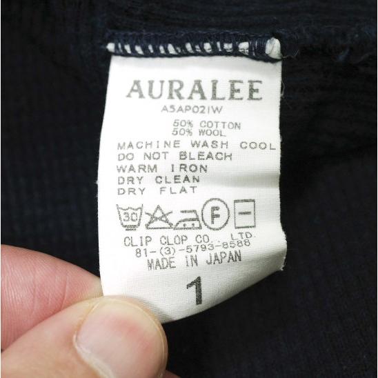 AURALEE オーラリー 日本製 INDIGO WAFFLE P/O インディゴ染めワッフルプルオーバー A5AP02IW 1 ネイビー 長袖 サーマル カットソー g15765 |  | 06