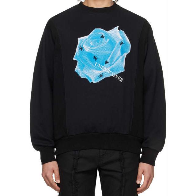 UNDERCOVER アンダーカバー 24SS 日本製 ROSE＆BEE SWEATSHIRT 裏毛 グラフィックスウェット UP1D4803 4 BLACK トレーナー 薔薇 蜂 g15775 |  | 02