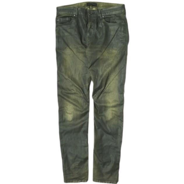 DIESEL BLACK GOLD ディーゼルブラックゴールド イタリア製 TYPE-241 コーティング加工スキニーパンツ 28 OLIVE ボタンフライ g15804 | 