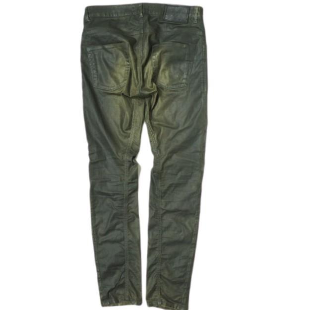 DIESEL BLACK GOLD ディーゼルブラックゴールド イタリア製 TYPE-241 コーティング加工スキニーパンツ 28 OLIVE ボタンフライ g15804 |  | 01