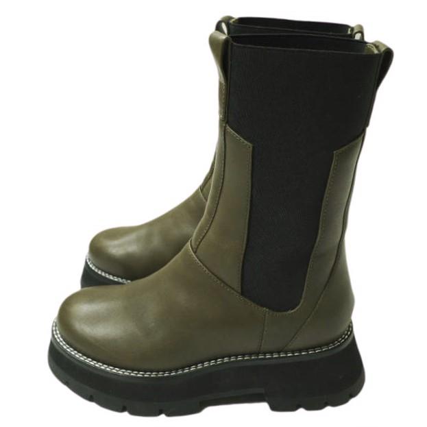 3.1 Phillip Lim スリーワン フィリップリム Kate Lug Sole Combat Boot サイドゴア コンバットブーツ SSF1-T748SEN 36(23cm) DK OLIVE |  | 01