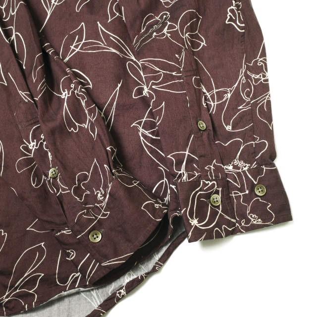 International Gallery BEAMS IG ビームス 22SS 日本製 レーヨンサテン レギュラーカラーシャツ 23-11-2127-262 S ブラウン 長袖 g15851 |  | 04