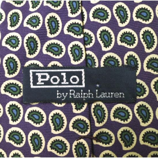 Polo by Ralph Lauren ポロバイラルフローレン アメリカ製 ペイズリーシルクネクタイ パープル MADE IN USA g15877 |  | 04