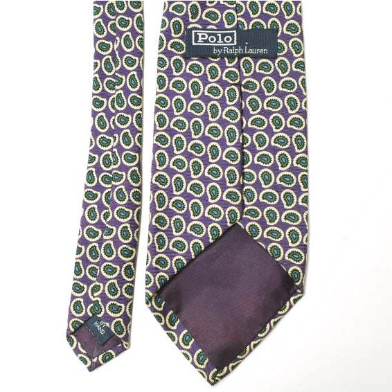 Polo by Ralph Lauren ポロバイラルフローレン アメリカ製 ペイズリーシルクネクタイ パープル MADE IN USA g15877 |  | 05