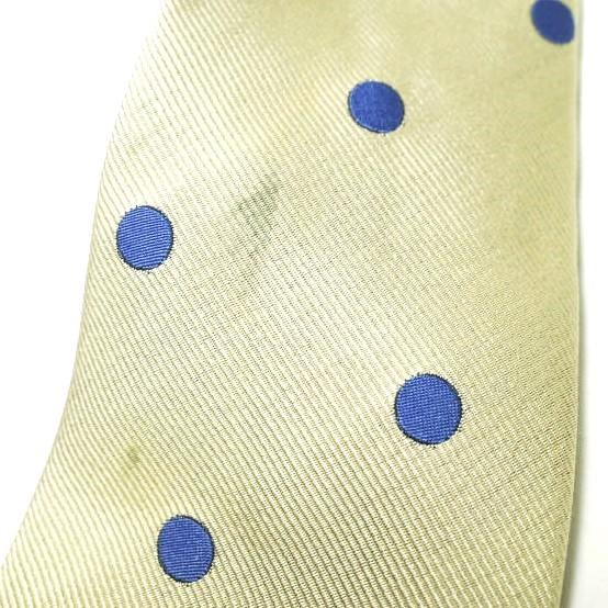 JOHN COMFORT ジョンコンフォート 日本製 ポルカドットシルクネクタイ ベージュ/ブルー 水玉 g15882 |  | 04