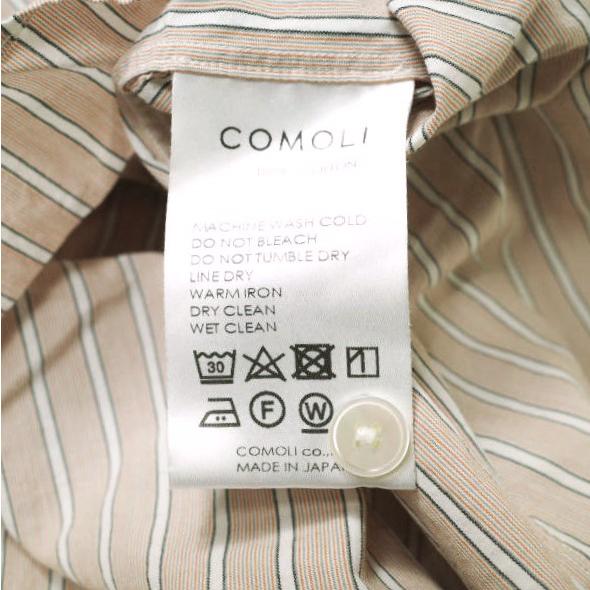 COMOLI コモリ 日本製 コットンシャツワンピース M01-02013 0 ORANGE STRIPE 長袖 ストライプ ロング プルオーバー トップス g15893 |  | 06