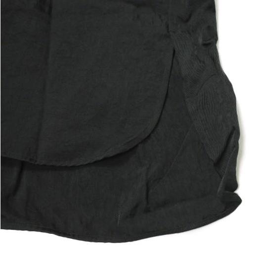 Omar Afridi オマールアフリディ 20AW イギリス製 OMAR SHIRT ナイロンツイル オマールシャツ S BLACK ロング丈ノーカラー ギャザー g15902 |  | 05