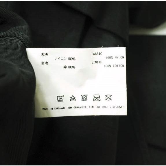 Omar Afridi オマールアフリディ 20AW イギリス製 OMAR SHIRT ナイロンツイル オマールシャツ S BLACK ロング丈ノーカラー ギャザー g15902 |  | 06