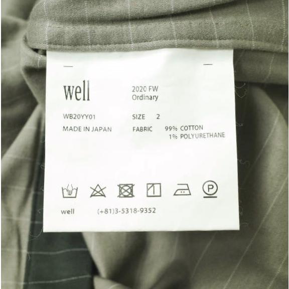 well ウェル 20AW 日本製 ストレッチボーダーロングスリーブシャツ WB20YY01 2 グレー 長袖 ピンストライプ トップス g15912 |  | 07