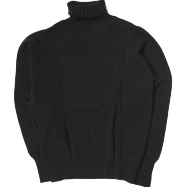 WILLIAM LOCKIE x BEAMS PLUS ウィリアムロッキー ビームスプラス スコットランド製 ROLL NECK ロールネックニット M ブラック セーター | 
