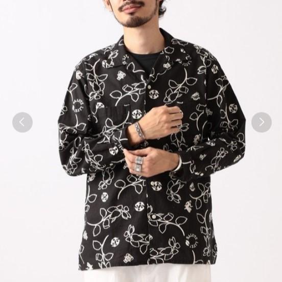 MOJITO x BEAMS PLUS モヒート ビームスプラス 別注 日本製 イベント限定 ABSINTH SHIRTS HAWAII ハワイアン柄 アブサンシャツ S ブラック |  | 02