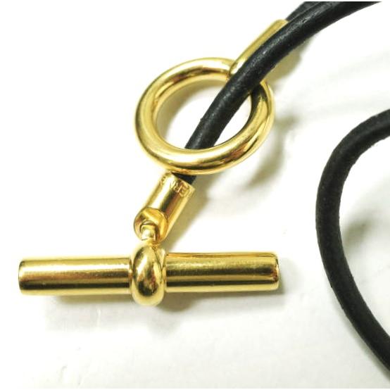 HERMES エルメス マキシ グレナン レザーダブルブレスレット BLACK/GOLD 2連 アクセサリー g16061 |  | 04