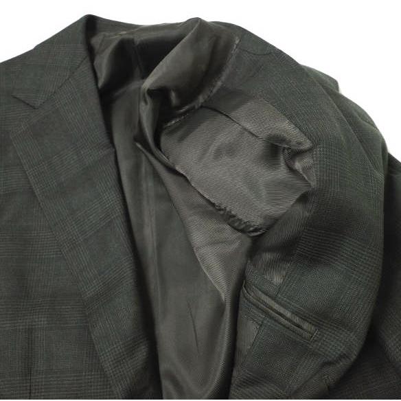 BEAMS F ビームスエフ グレンチェックスーツ 21-17-1201-264 46/8R ブラック/ブラウン セットアップ 3Bジャケット 1プリーツスラックス |  | 07