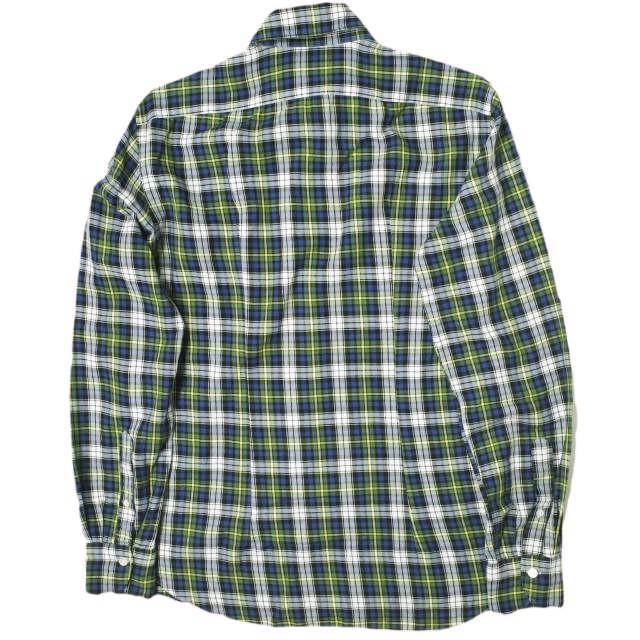 giannetto ジャンネット イタリア製 SLIM FIT チェックワイドカラーシャツ S GREEN 長袖 ホリゾンタルカラー トップス g16070 |  | 01